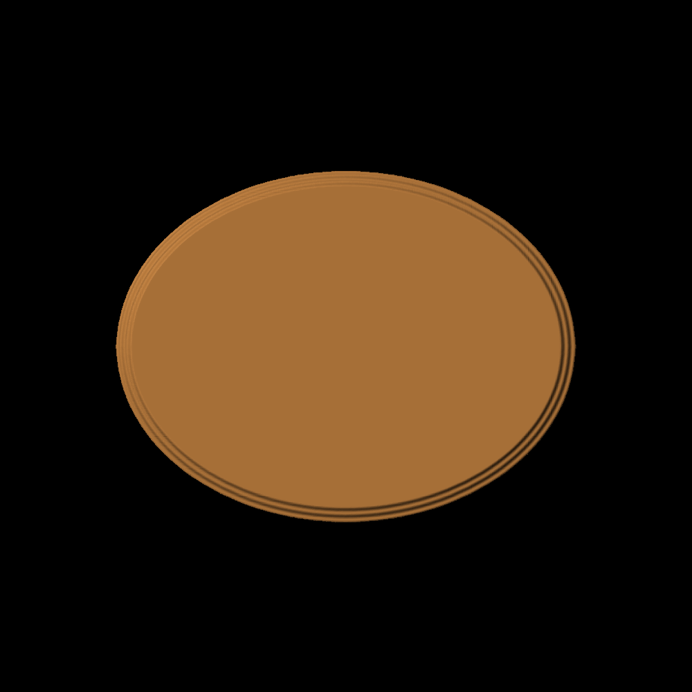 Oval Sign Plaque Blank 003