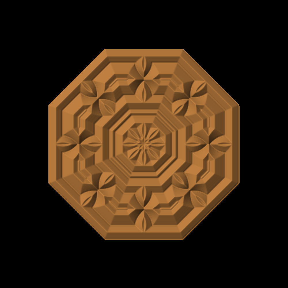 Octagonal Neo-Victorian Centerpiece,Tile, or Panel 003