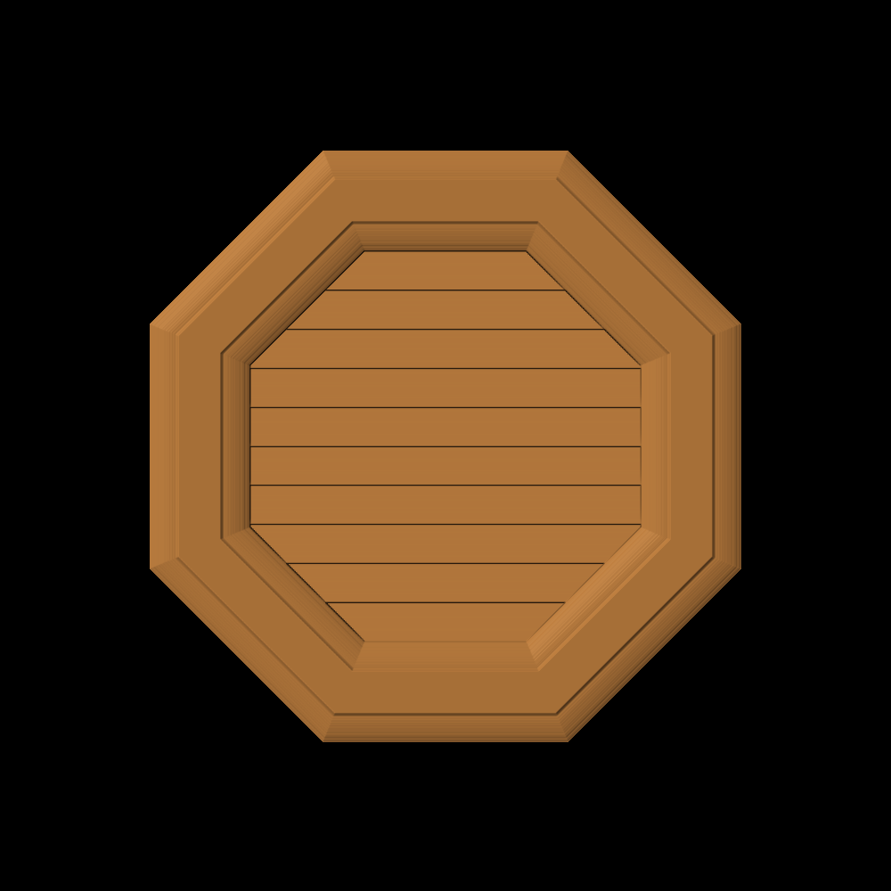 Decorative Octagonal Shutter Vent 212 A