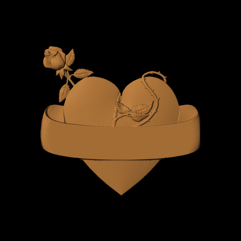 Heart Rose Banner