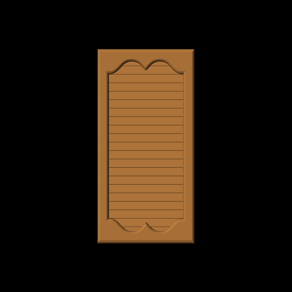 Country Shutter with 4 Arches