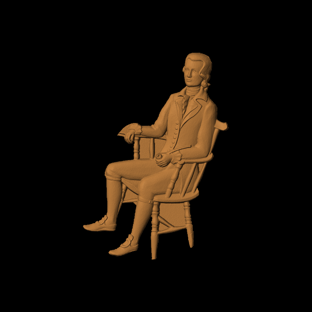 Colonial Man Sitting - 1