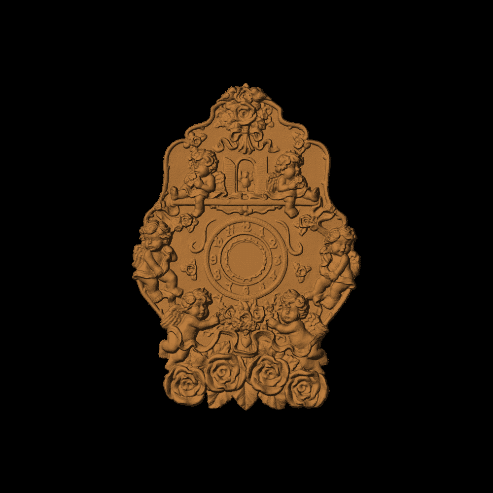 Clock - Cherubs And Roses - 1