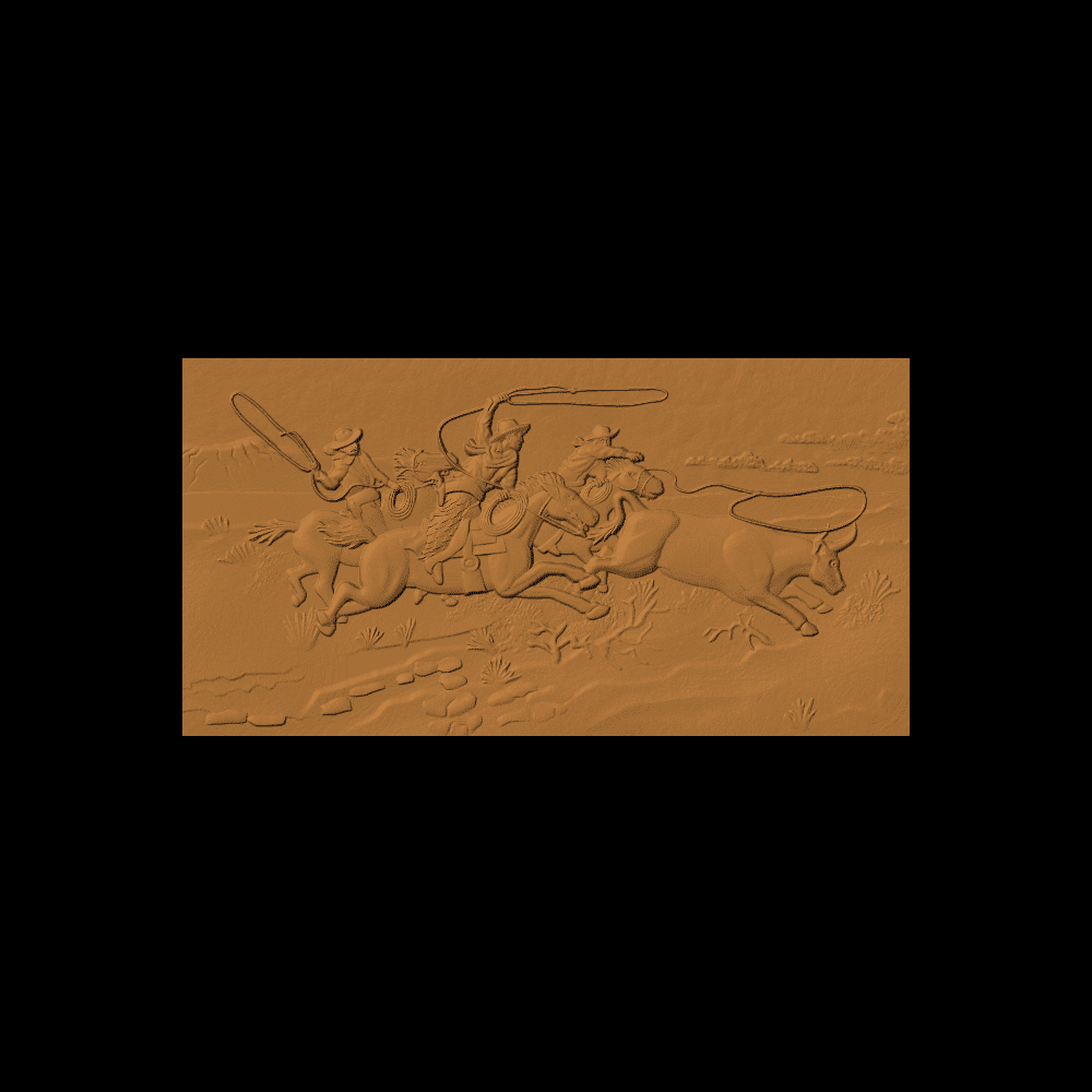 Cowboy Wrangler Pattern Rectangle